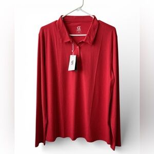 ⛳️ Women’s Red Long Sleeve Golf Shirt - XL